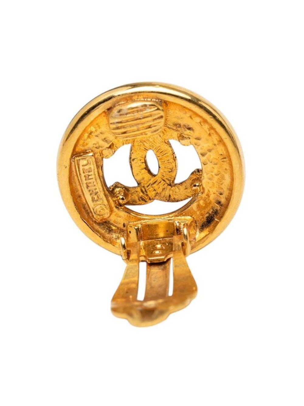 Chanel CC Logo Earrings Gold Plated - Picture 3 of 3